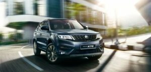 Blue Proton X70 metallic Blue with alloy wheels - Proton Cars South Africa